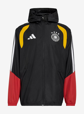 Adidas/阿迪达斯正品Tiro新款黑红色经典足球训练夹克外套KB4489