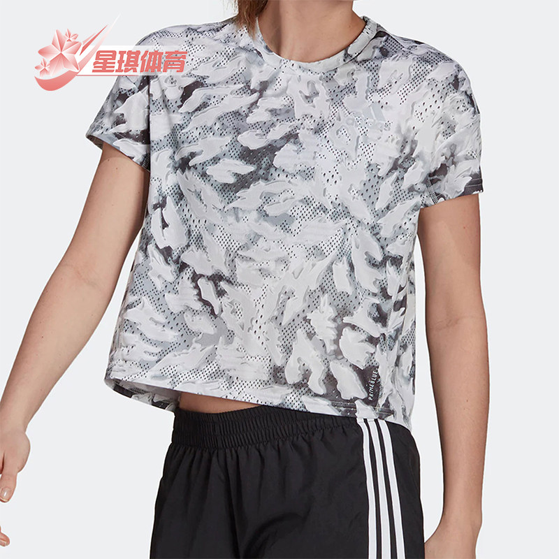 Adidas/阿迪达斯正品夏季女士透气跑步运动针织复古短袖T恤GU3827,运动服/休闲服装,运动T恤,淘宝优惠券,粉丝福利购,淘宝优惠卷