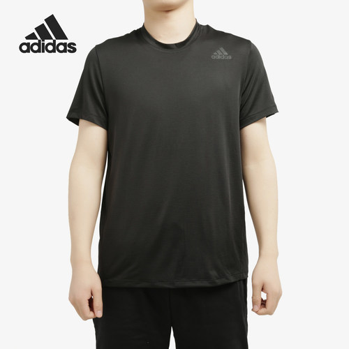 阿迪达斯男士宽松透气圆领短袖