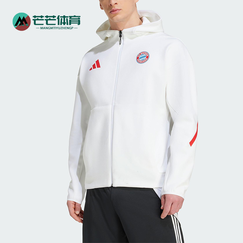 Adidas/阿迪达斯正品JACKET男士连帽双面针织运动足球外套JM9439