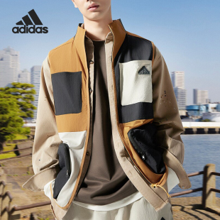 阿迪达斯官方正品 梭织宽松马甲JI9812 Adidas VEST男士