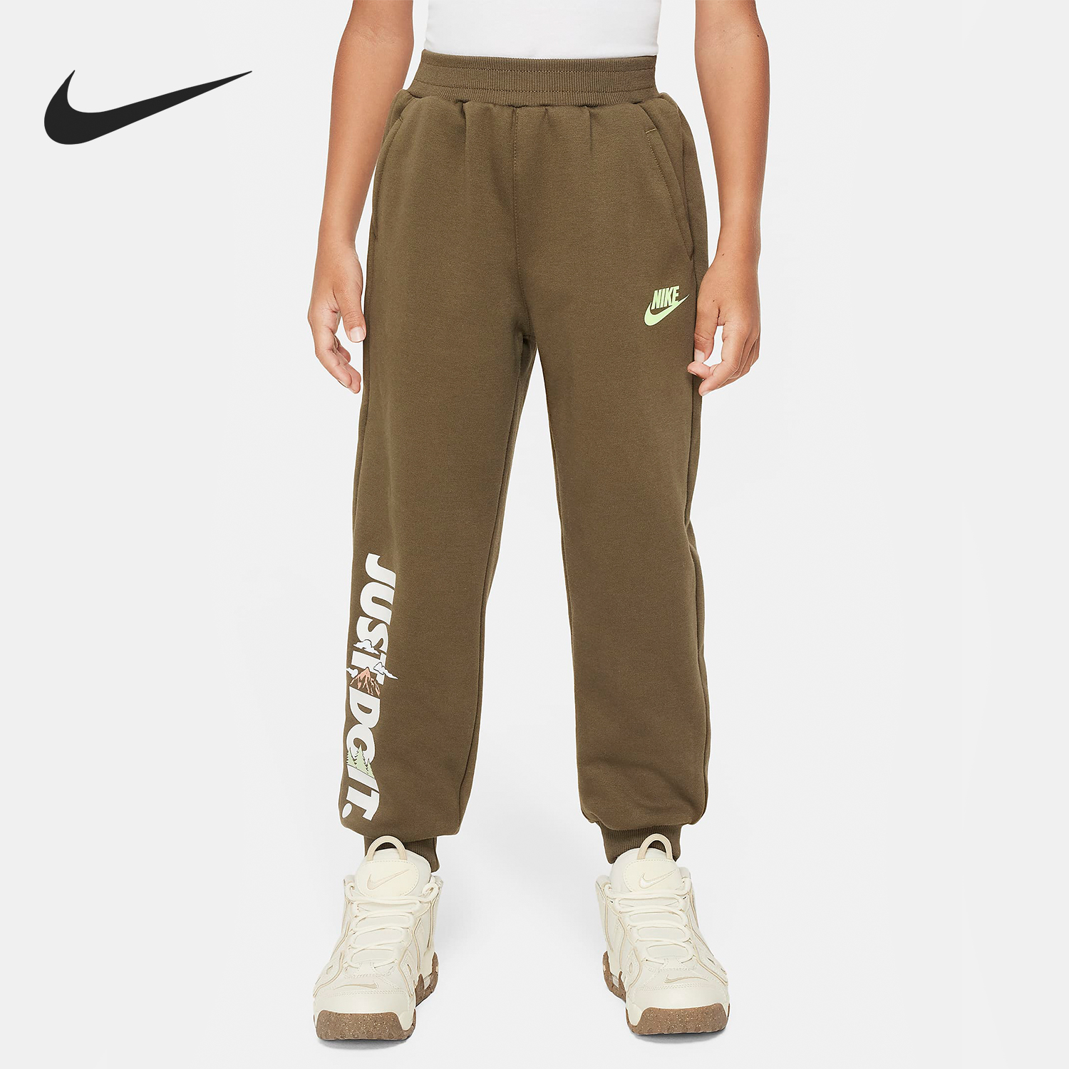 Nike/耐克正品新款儿童保暖束脚加绒运动裤FV5739-222