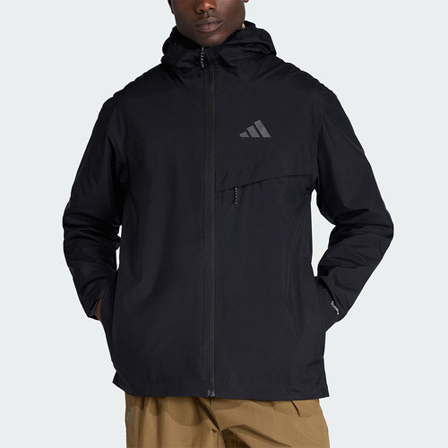 Adidas/阿迪达斯正品MT 2L RAIN J男士运动户外连帽冲锋衣JY4118