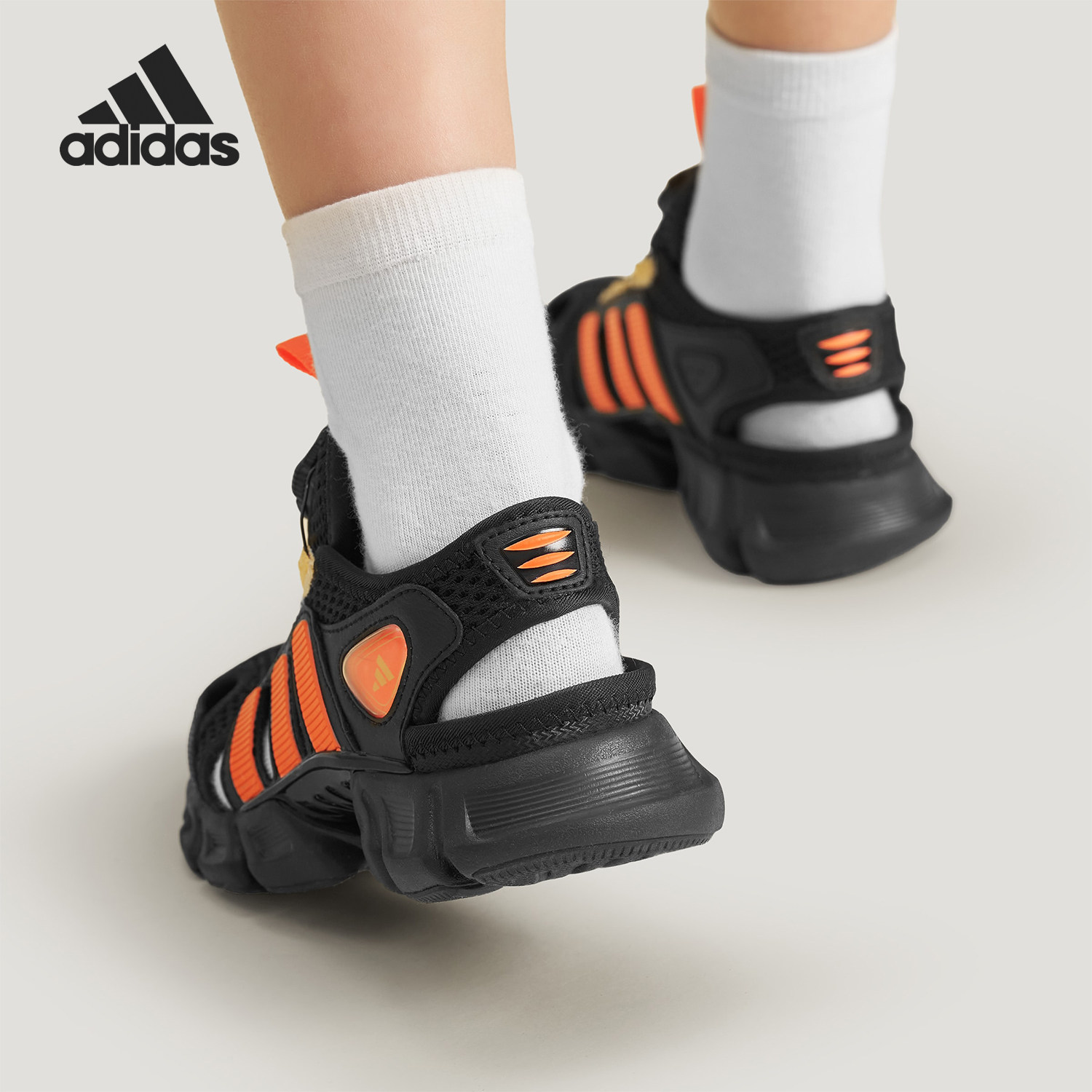 Adidas/阿迪达斯官方正品CLIMACOLCLIMACOL新款儿童黑凉鞋KK4563