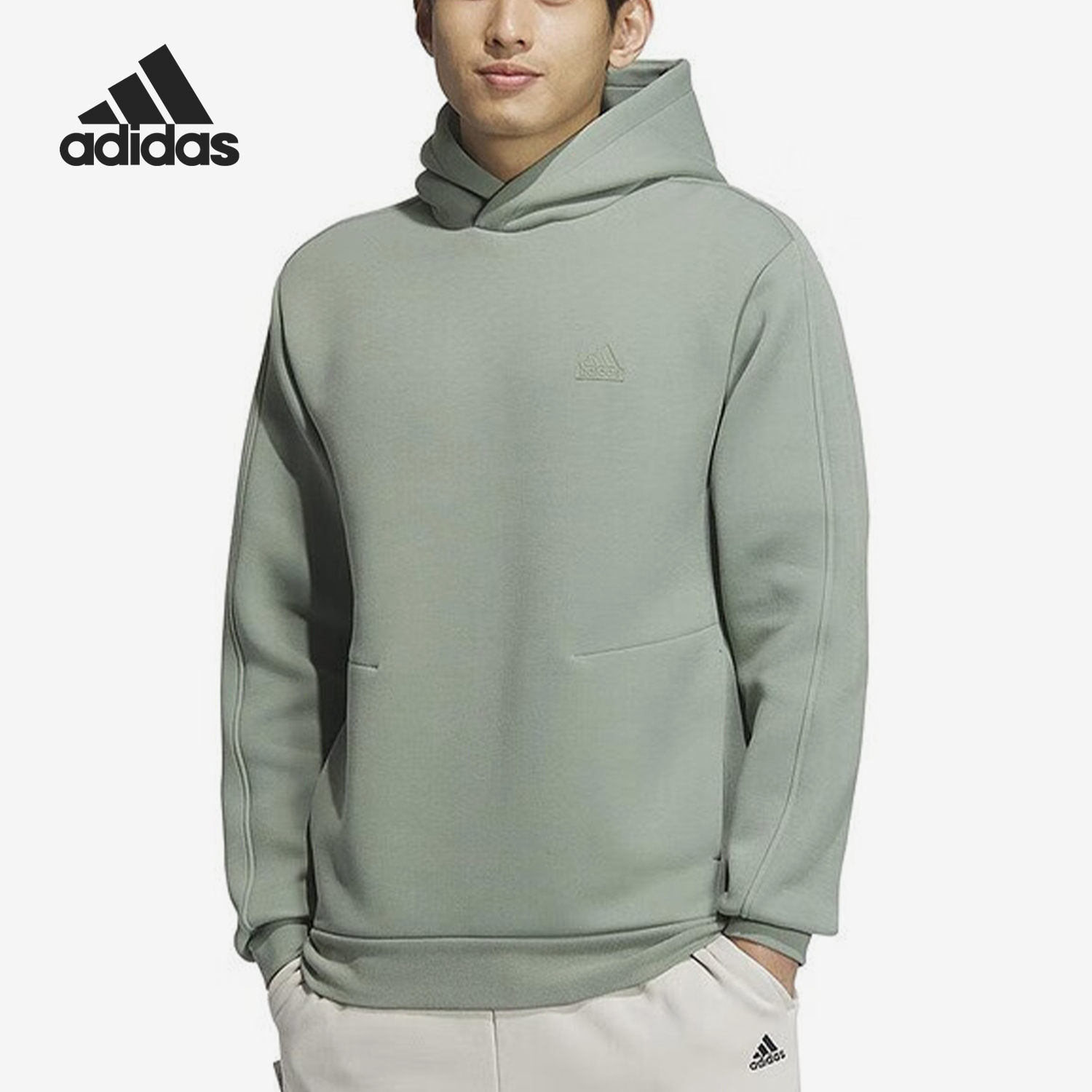 Adidas/阿迪达斯正品2024男士运动休闲针织连帽卫衣JE8627