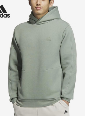 Adidas/阿迪达斯正品2024男士运动休闲针织连帽卫衣JE8627