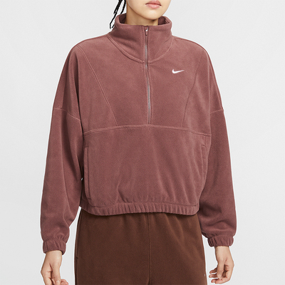 Nike/耐克正品透气专柜冬新款女士摇粒绒半拉链卫衣FV7956-218