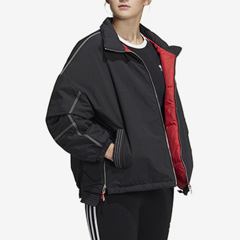 Adidas/阿迪达斯正品三叶草新款女子户外运动保暖立领棉服IM1702