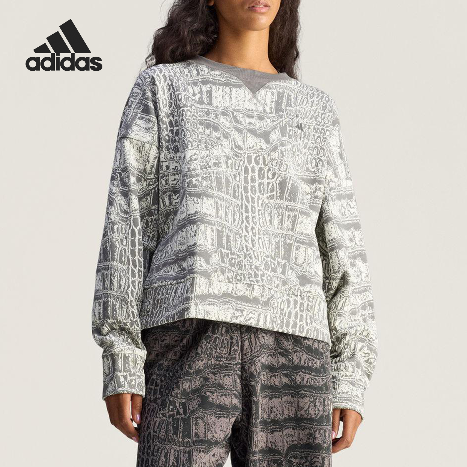 Adidas/阿迪达斯正品LOOSE SS P女士休闲运动圆领时尚卫衣JW4648