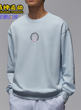 Nike/耐克正品JORDAN男士印花潮流休闲针织圆领套头衫IQ2981-472