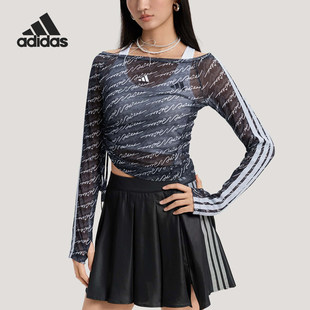 Adidas/阿迪达斯正品DCE MESH LS TEE女士时尚长袖T恤KS5308