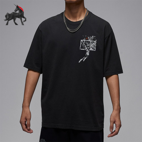 Nike/耐克正品JORDAN男士休闲印花运动透气日常短袖IB3298-045