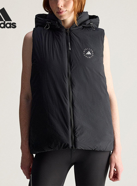 Adidas/阿迪达斯正品SMCPADEDVEST新款女经典黑色马甲棉服JW2038