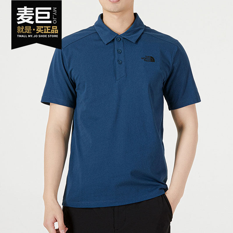 the north face/北面官方正品2022新款男子户外t恤polo衫 5b46n4l