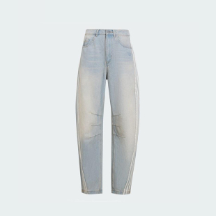 Adidas 三叶草女士经典 休闲牛仔运动弯刀裤 KG0200 阿迪达斯正品