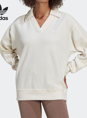 Adidas/阿迪达斯正品三叶草女子CREW 运动长袖POLO衫卫衣HU1959
