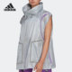 Adidas SMC女子跑步运动休闲宽松连帽马甲HG6853 阿迪达斯正品