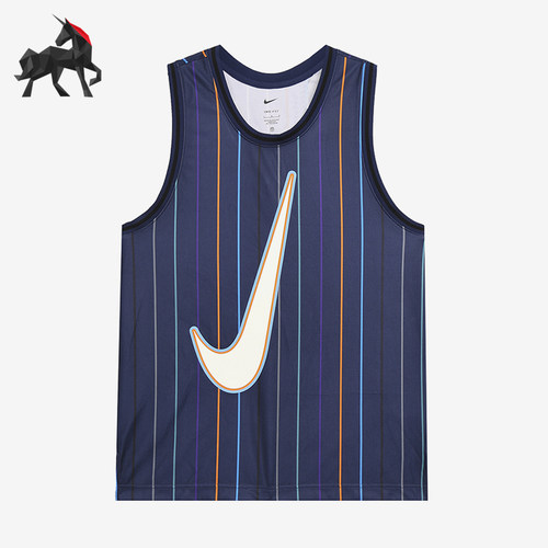 Nike/耐克正品夏季男士圆领篮球运动经典透气无袖T恤DX0436-410