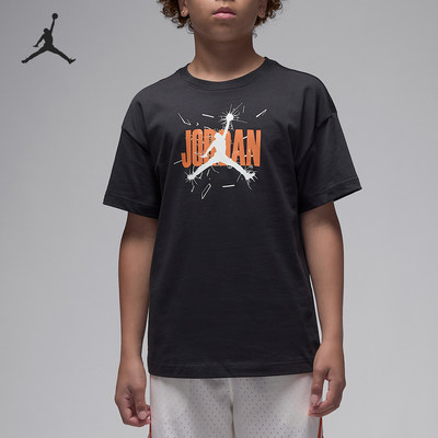 Nike耐克正品Jordan大童圆领短袖休闲运动日常出行T恤95F059-G0T