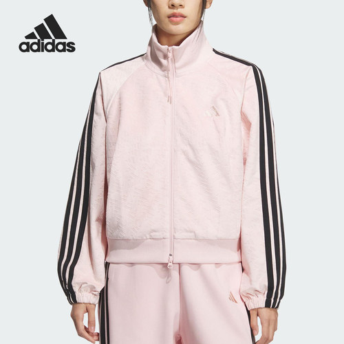 Adidas/阿迪达斯正品2025 STORY女士丝绒立领短款外套KC0174