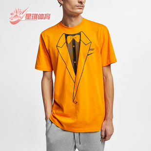 T恤BQ0827 Nike 852 透气短袖 圆领针织印花时尚 耐克正品 运动男士