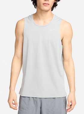Nike/耐克正品2025男士套头圆领透气网眼跑步背心T恤DV9322-097