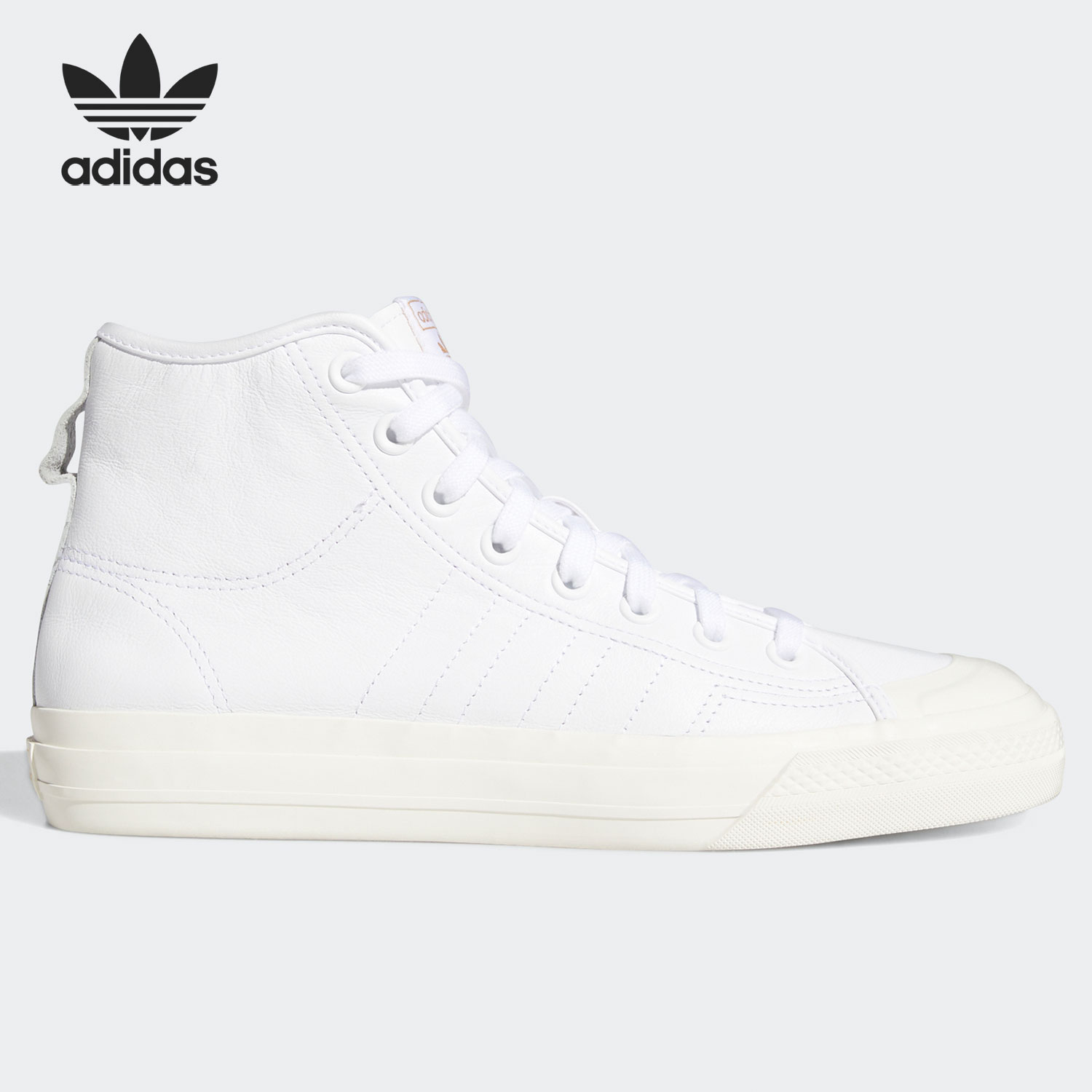 Adidas/阿迪达斯正品三叶草 NIZZA 男女高帮经典休闲板鞋FY7