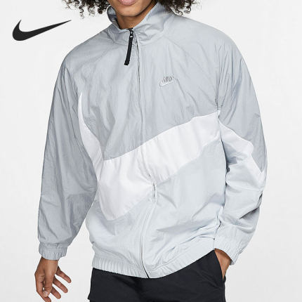 Nike/耐克官方正品男女大勾logo休闲宽松立领夹克外套 AR3133-012