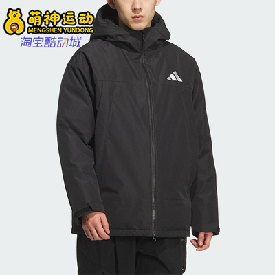 Adidas/阿迪达斯正品舒适春季款男女连帽保暖羽绒服KT5004