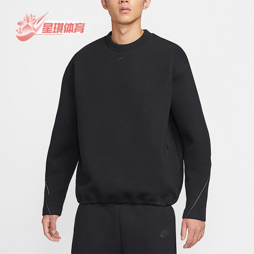 Nike/耐克正品2025 Tech男士耐穿针织圆领宽松休闲卫衣HV6538-010