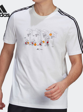 Adidas/阿迪达斯正品当季新款男子休闲舒适训练短袖T恤 GL3086
