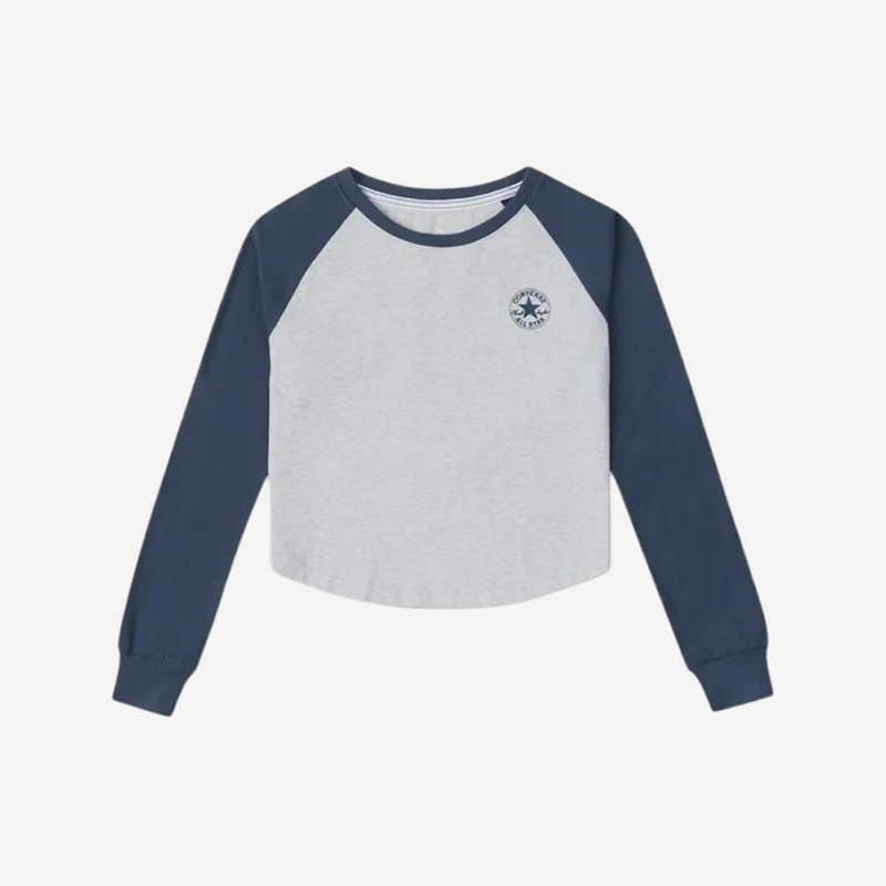 Converse/匡威正品新款女士拼接针织时尚短款长袖T恤10027571-A07