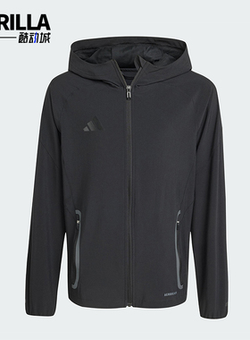 Adidas/阿迪达斯正品TIRO25C VT JKTY大童连帽足球运动外套JX9504