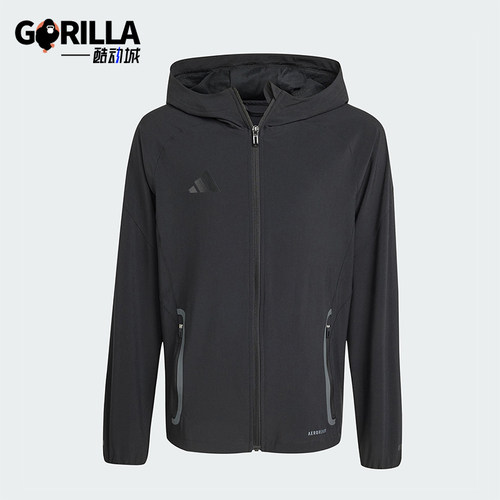 Adidas/阿迪达斯正品TIRO25C VT JKTY大童连帽足球运动外套JX9504