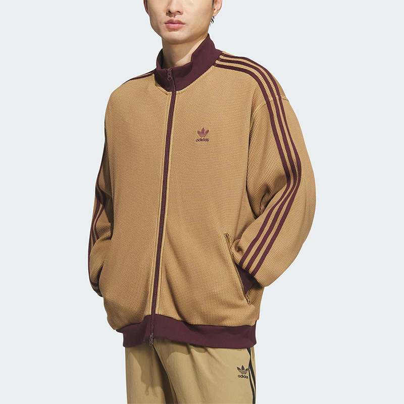 Adidas/阿迪达斯正品三叶草男士立领针织运动复古休闲外套KC2620