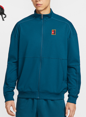 Nike/耐克正品Court Heritage男士薄绒网球经典夹克FZ6926-415