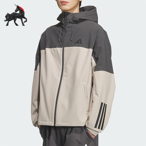 Adidas/阿迪达斯正品V SFT SHELL JK2男女连帽拼接宽松外套KF5231