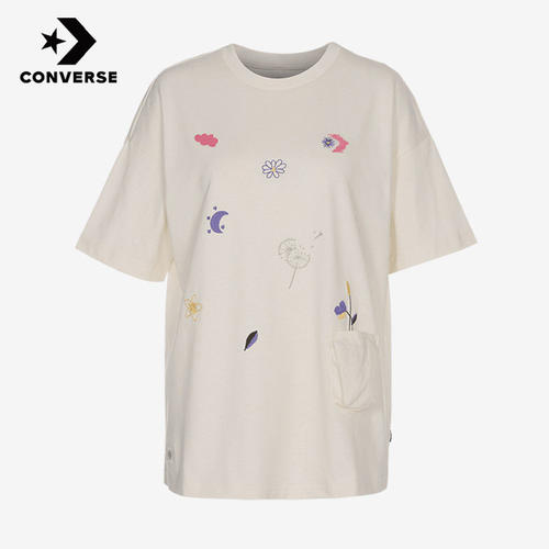 Converse匡威正品夏季新款女子休闲运动宽松透气短袖T恤10024358