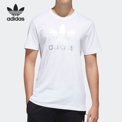 Adidas/阿迪达斯官方正品三叶草圆领休闲男子运动短袖T恤GH7778-封面