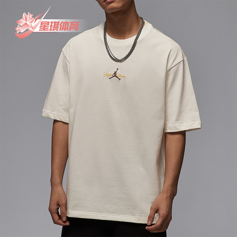 Nike/耐克 正品JORDAN男子圆领夏日印花图案经典舒适透气短袖