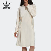 收腰连衣裙卫裙 三叶草女子长袖 HG6660 阿迪达斯正品 Adidas