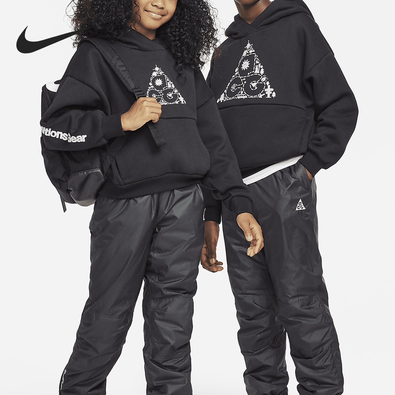 Nike/耐克正品当季新款大童宽松加绒运动连帽卫衣DR5485-010