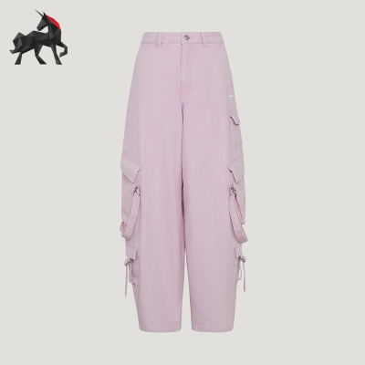 Adidas/阿迪达斯正品新款女士经典宽松经典时尚牛仔长裤KU9536