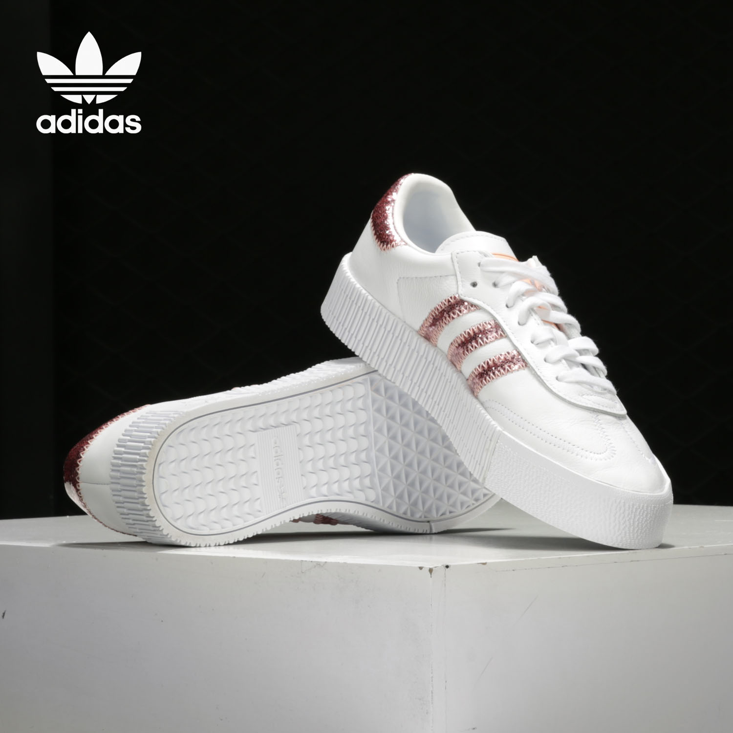 Adidas/阿迪达斯官方正品三叶草 SAMBAROSE 经典女子板鞋 FX3816 运动鞋new 板鞋 原图主图