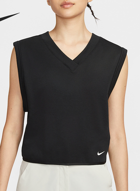 Nike/耐克官方正品2025夏季款女士高尔夫无袖休闲上衣IH0940-010