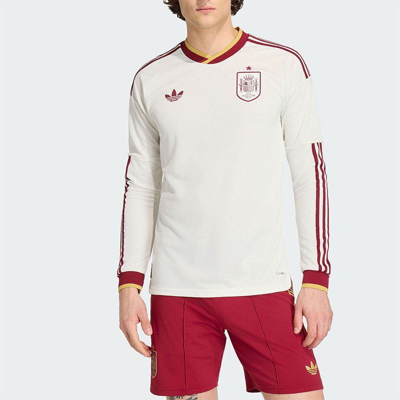 Adidas/阿迪达斯正品三叶草男士复古足球球衣舒适长袖T恤KA1957