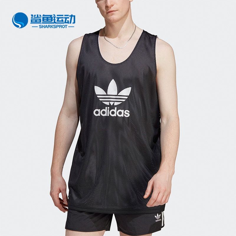 Adidas/阿迪达斯正品三叶草男子透气双面穿运动背心HS2067