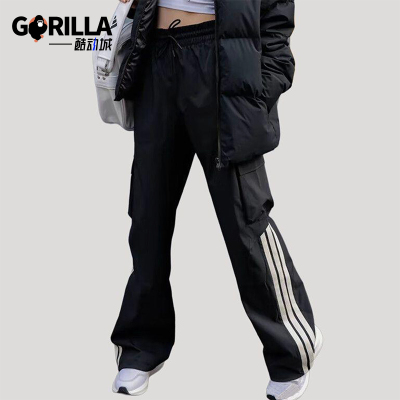 Adidas/阿迪达斯正品春季新款女士经典宽松工装梭织长裤KA2607