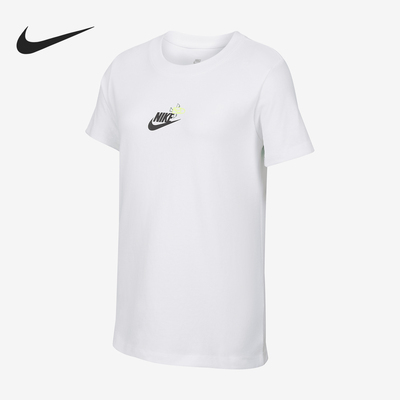 Nike/耐克正品Sportswear大童女孩圆领柔软短袖T恤HF6297-100