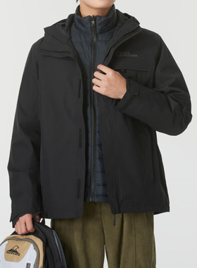 Jack wolfskin/狼爪正品日常男士三合一羽绒服A62338-6000